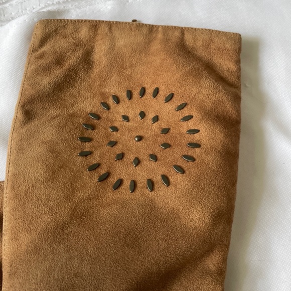 Fashionable Bakers Knee High Boots Brown Suede Wood Wedge Heels 8.5 B - Picture 2 of 12